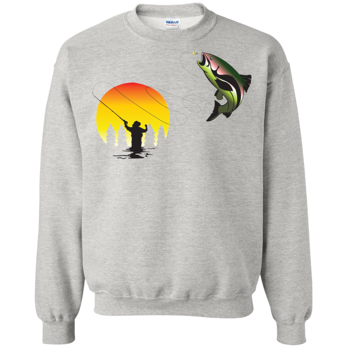 G180 Gildan Crewneck Pullover Sweatshirt  8 oz. F1