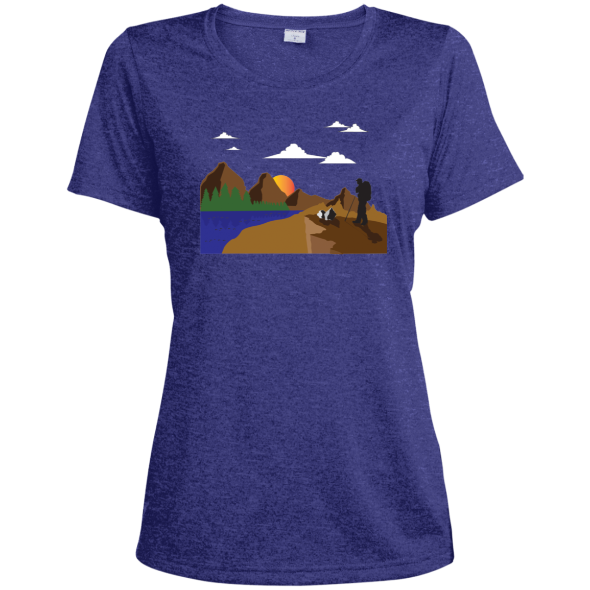 LST360 Sport-Tek Ladies' Heather Dri-Fit Moisture-Wicking T-Shirt Hiking