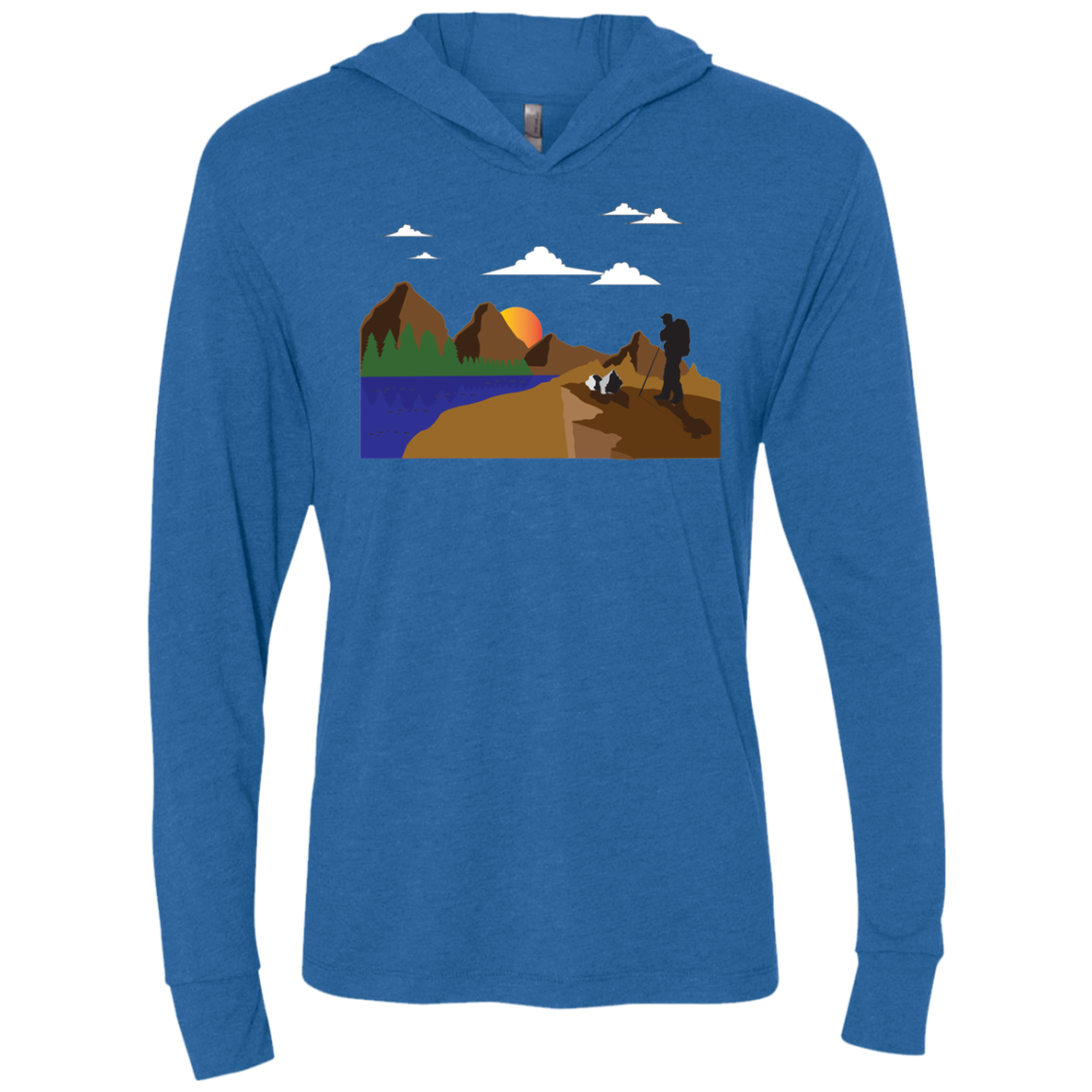 NL6021 Next Level Unisex Triblend LS Hooded T-Shirt