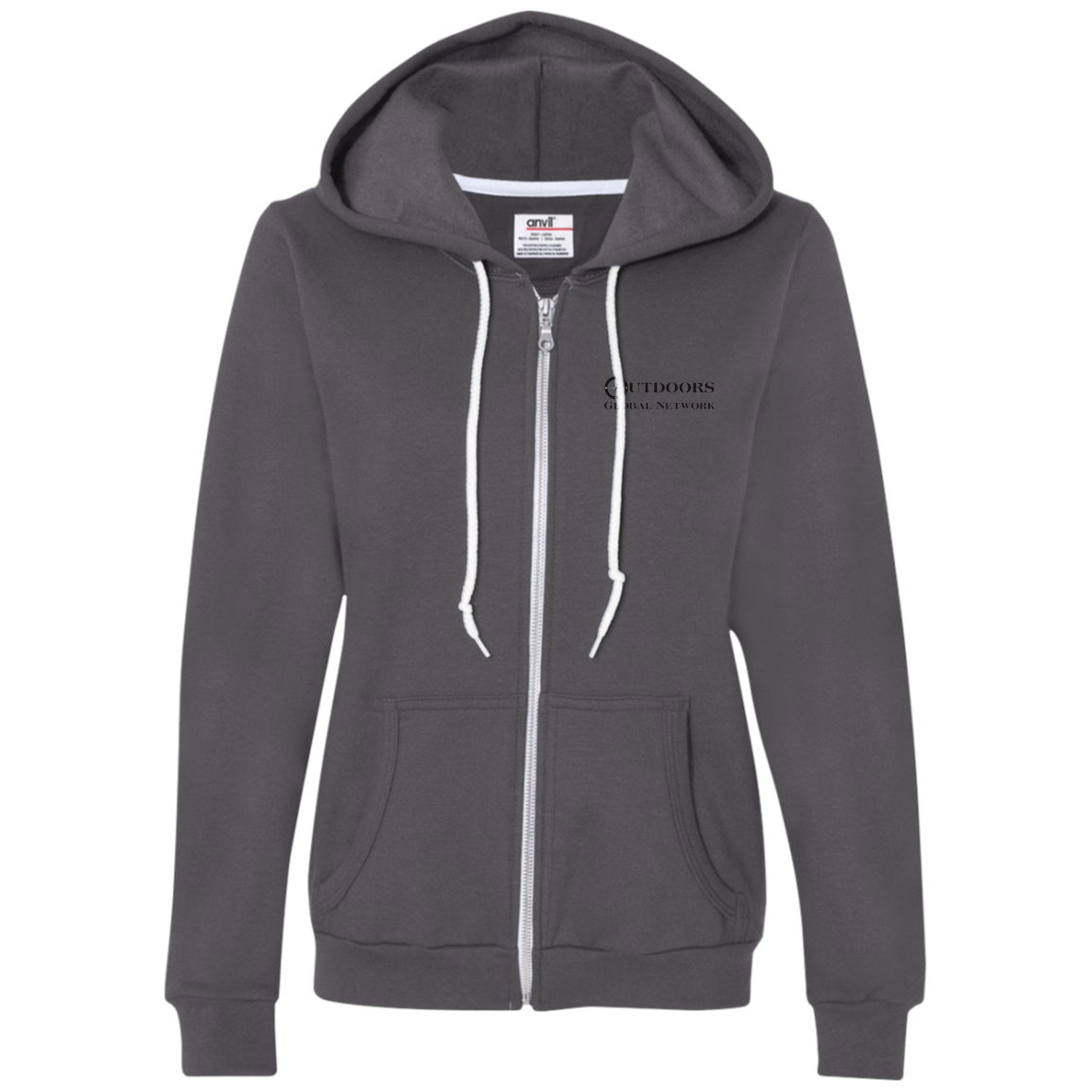 71600L Anvil Ladies Full-Zip Hooded Fleece L1