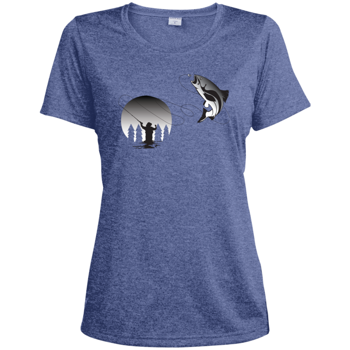 LST360 Sport-Tek Ladies' Heather Dri-Fit Moisture-Wicking T-Shirt F1