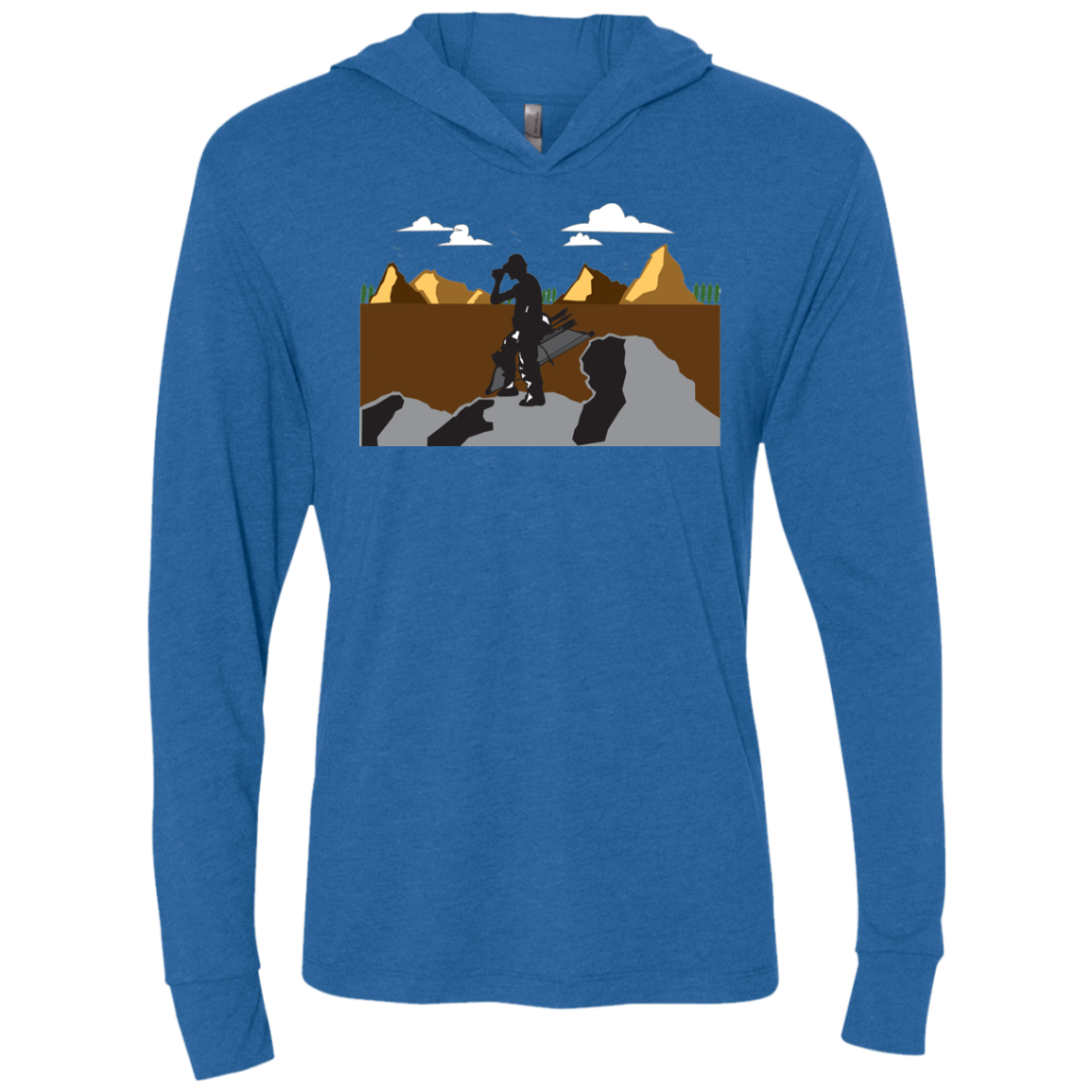 NL6021 Next Level Unisex Triblend LS Hooded T-Shirt A1