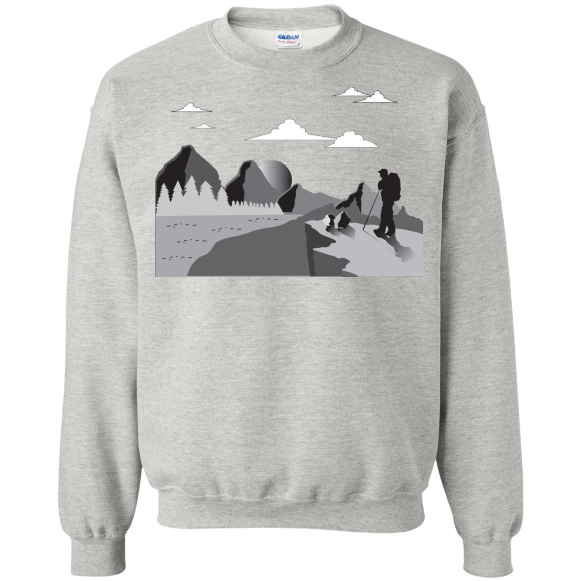 G180 Gildan Crewneck Pullover Sweatshirt  8 oz. Hiking
