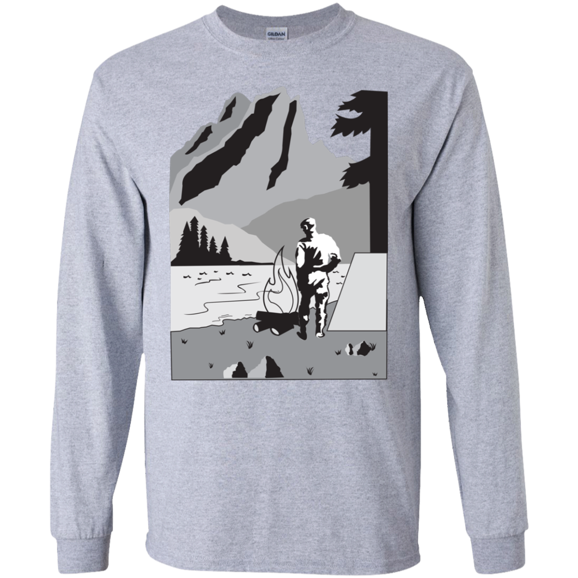 G240 Gildan LS Ultra Cotton T-Shirt C1