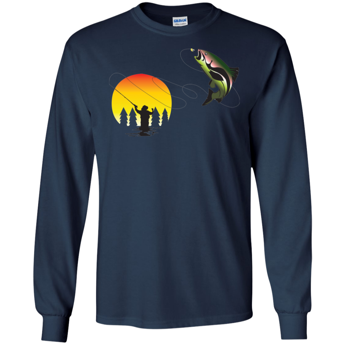 G240 Gildan LS Ultra Cotton T-Shirt F1