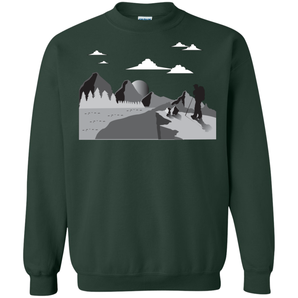 G180 Gildan Crewneck Pullover Sweatshirt  8 oz. Hiking