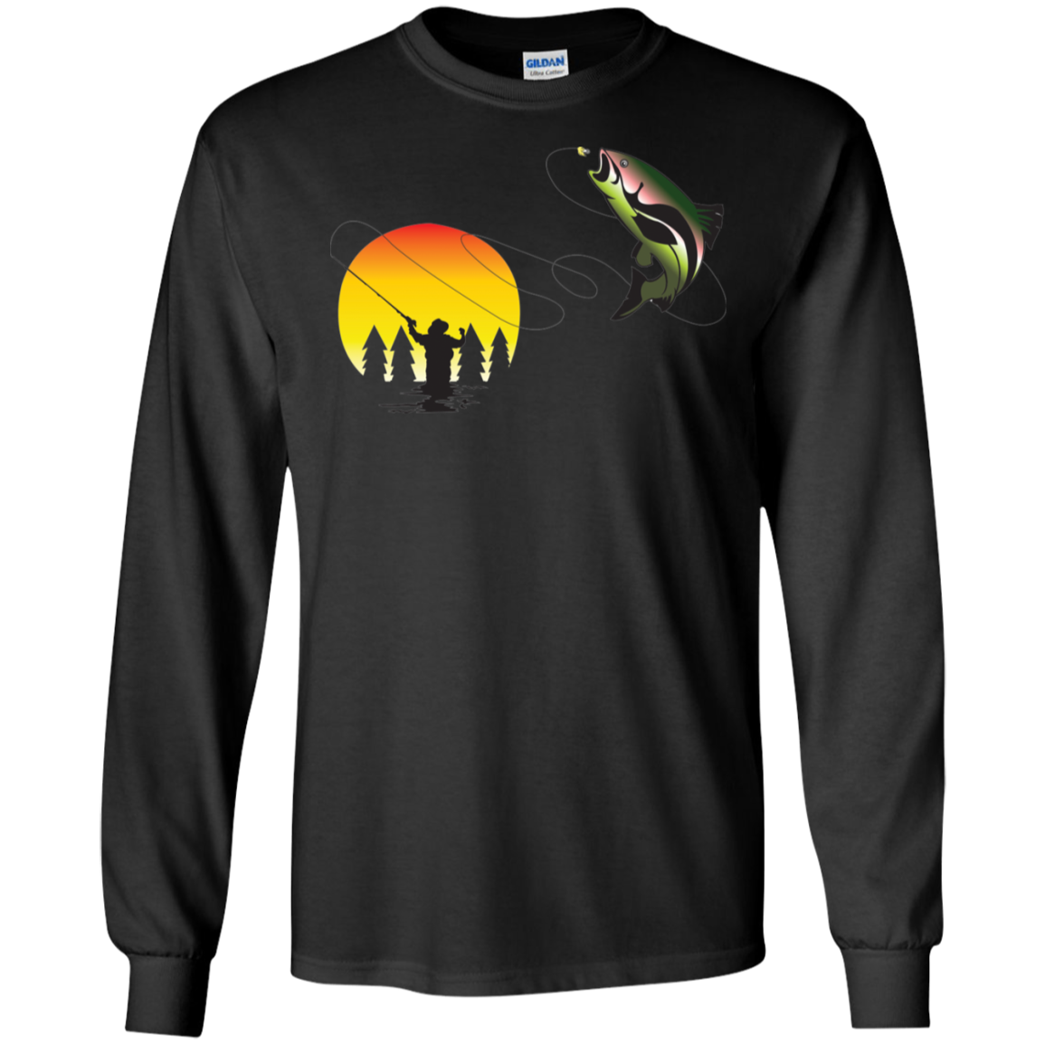 G240 Gildan LS Ultra Cotton T-Shirt F1