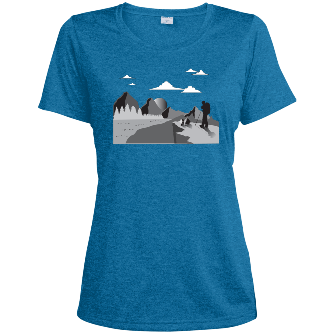 LST360 Sport-Tek Ladies' Heather Dri-Fit Moisture-Wicking T-Shirt Hiking