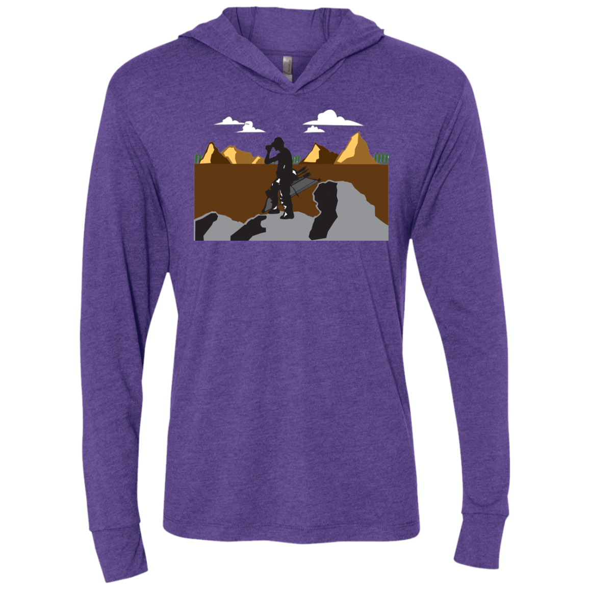 NL6021 Next Level Unisex Triblend LS Hooded T-Shirt A1