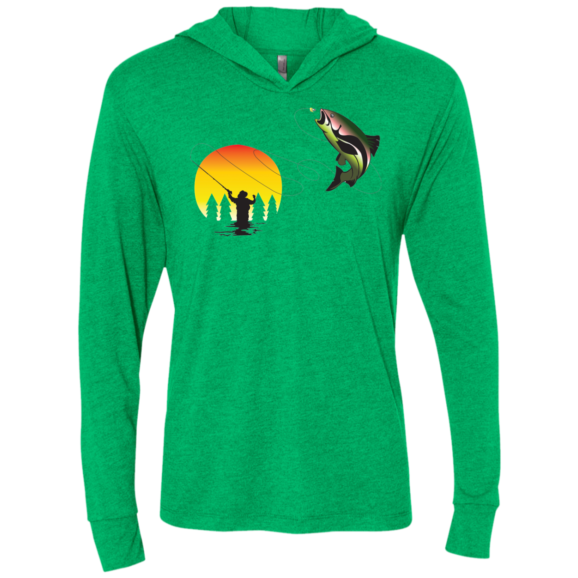 NL6021 Next Level Unisex Triblend LS Hooded T-Shirt F1