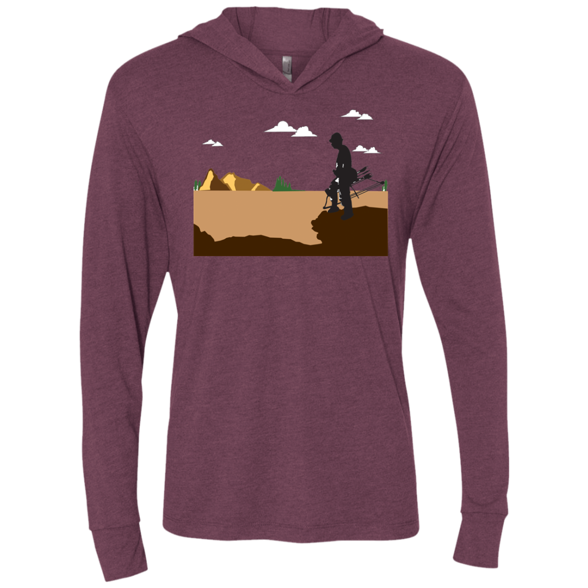 NL6021 Next Level Unisex Triblend LS Hooded T-Shirt