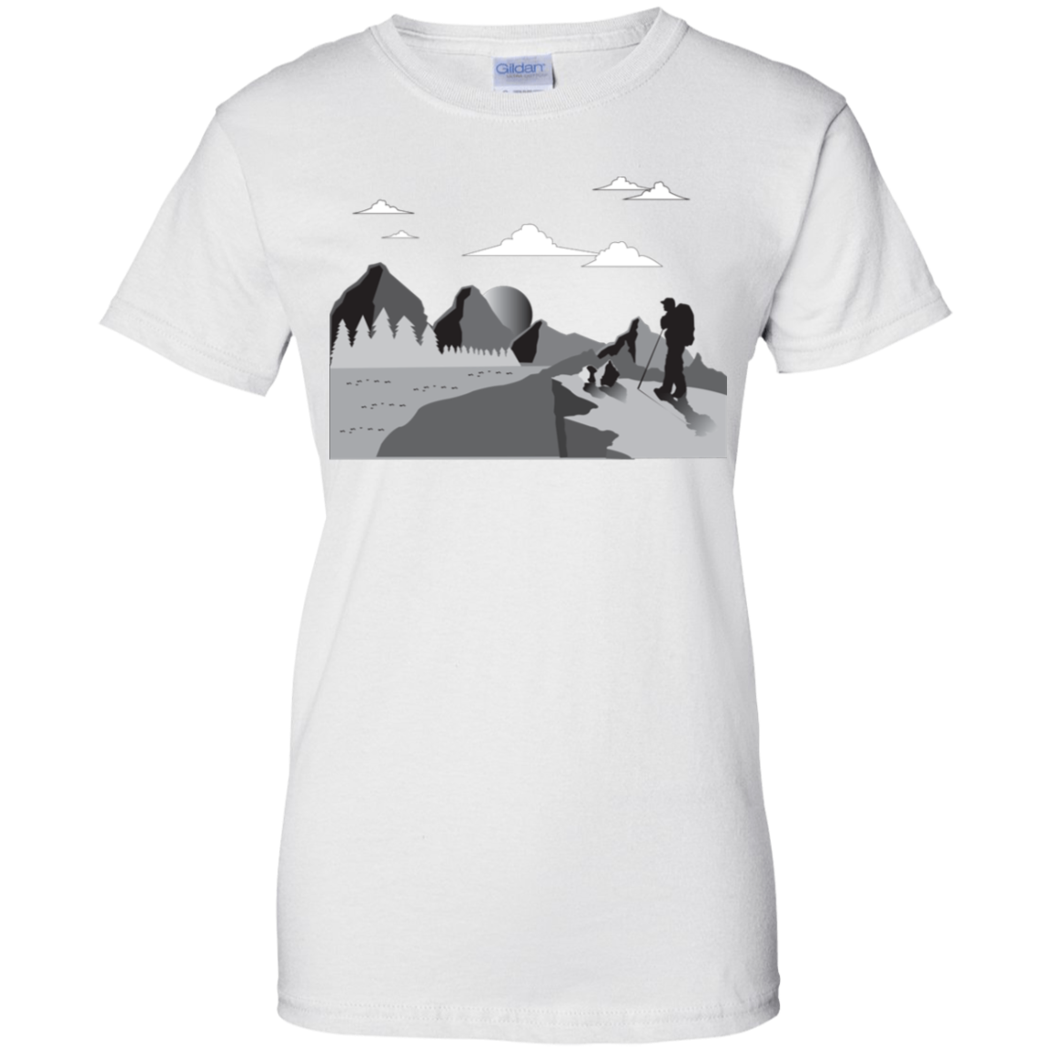 G200L Gildan Ladies' 100% Cotton T-Shirt Hiking