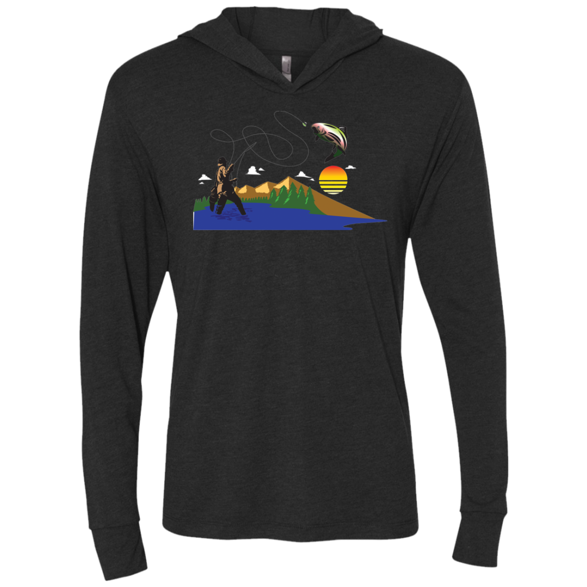 NL6021 Next Level Unisex Triblend LS Hooded T-Shirt F2