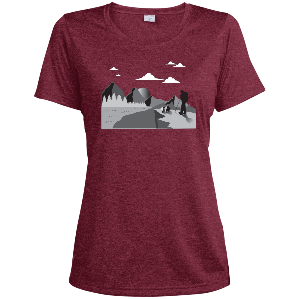 LST360 Sport-Tek Ladies' Heather Dri-Fit Moisture-Wicking T-Shirt Hiking