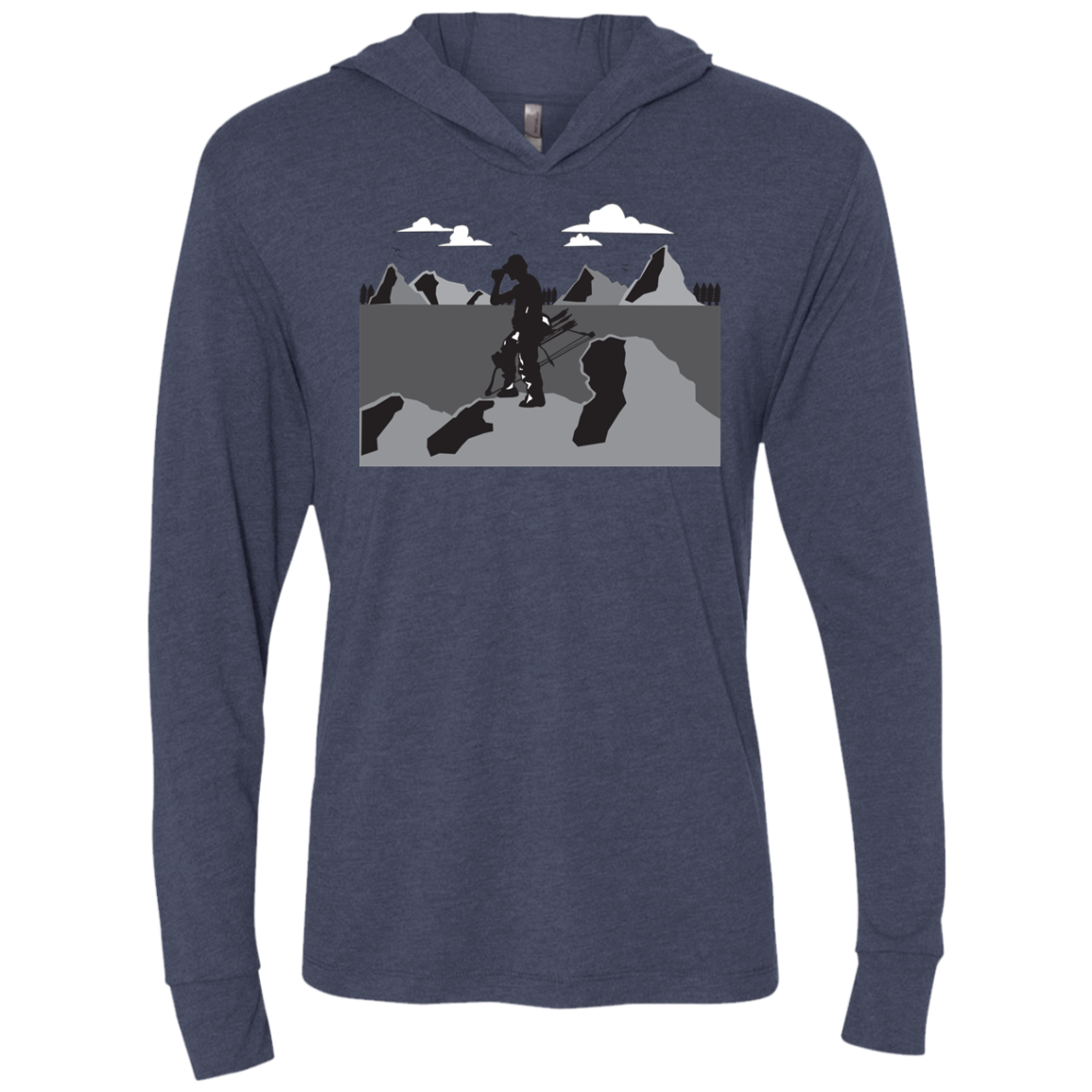 NL6021 Next Level Unisex Triblend LS Hooded T-Shirt A1