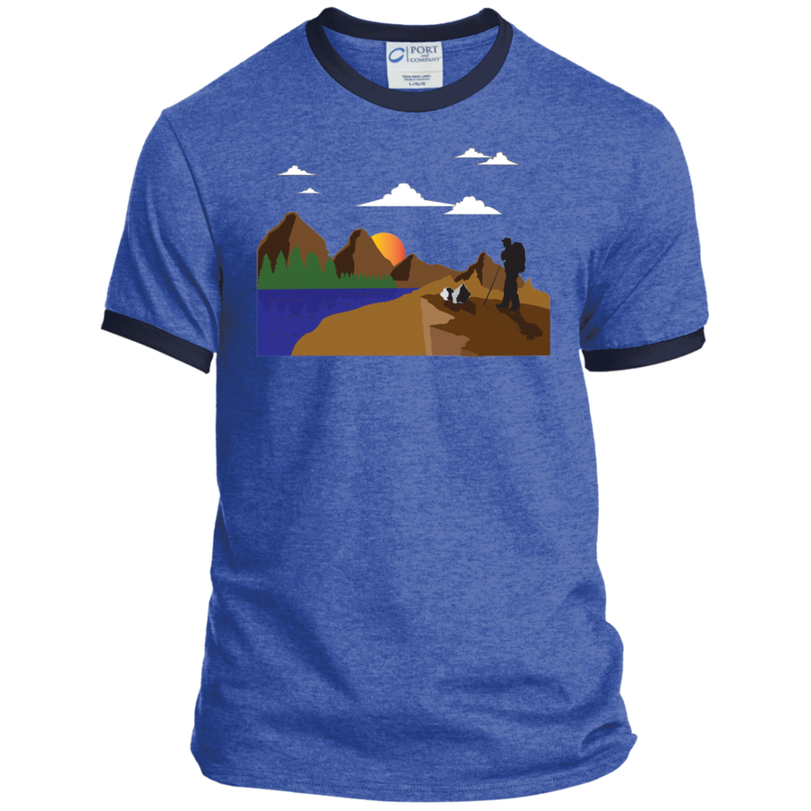 PC54R Port & Co. Ringer Tee Hiking