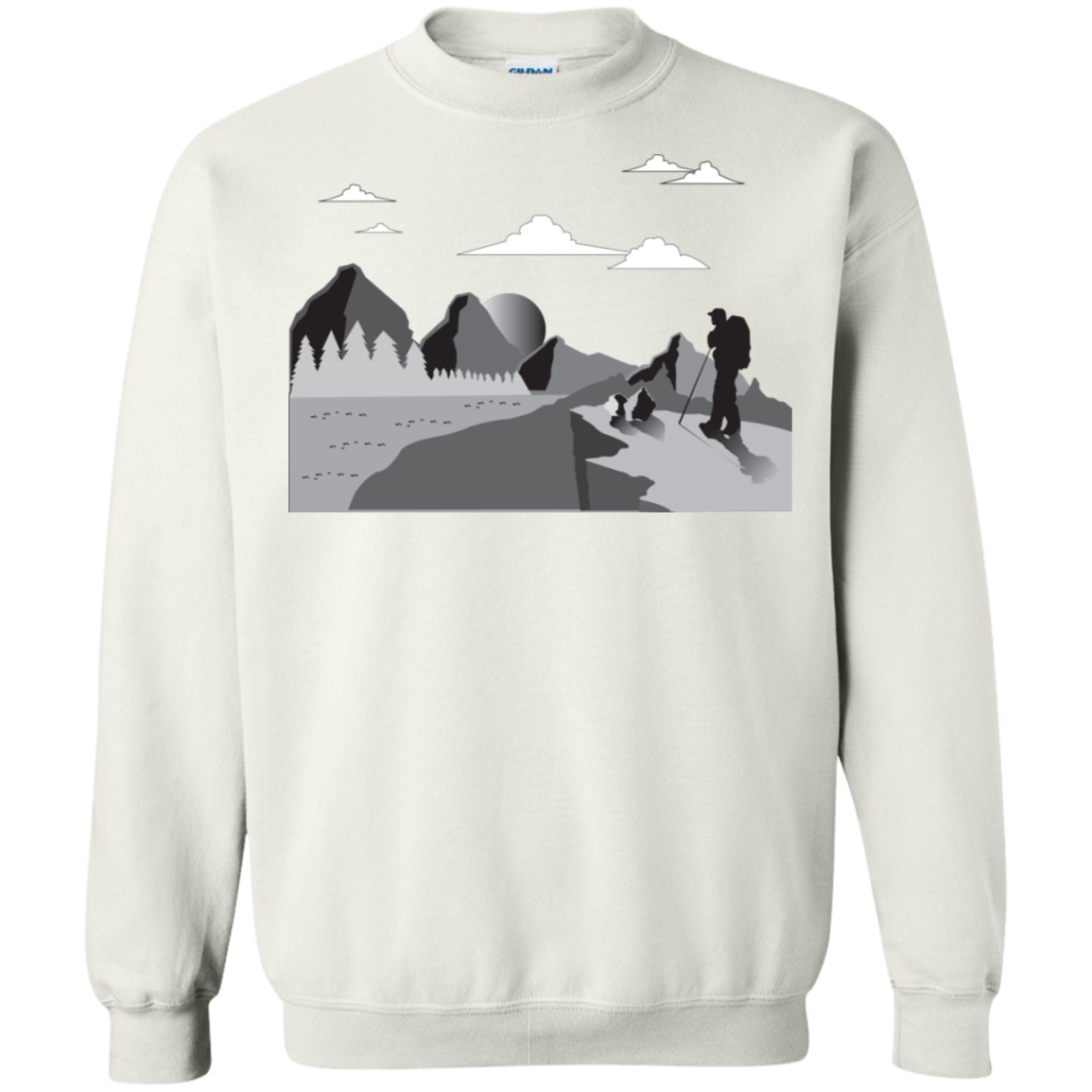 G180 Gildan Crewneck Pullover Sweatshirt  8 oz. Hiking