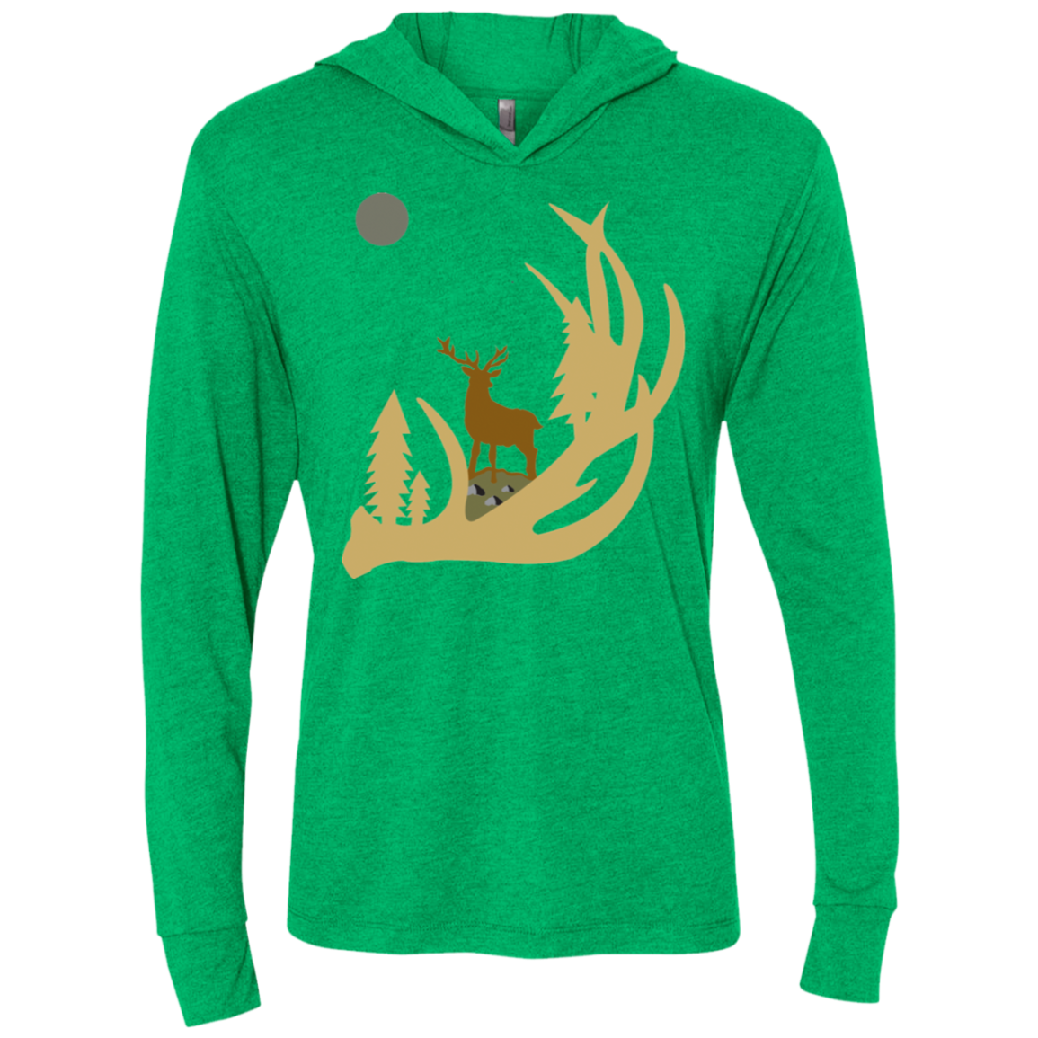 NL6021 Next Level Unisex Triblend LS Hooded T-Shirt