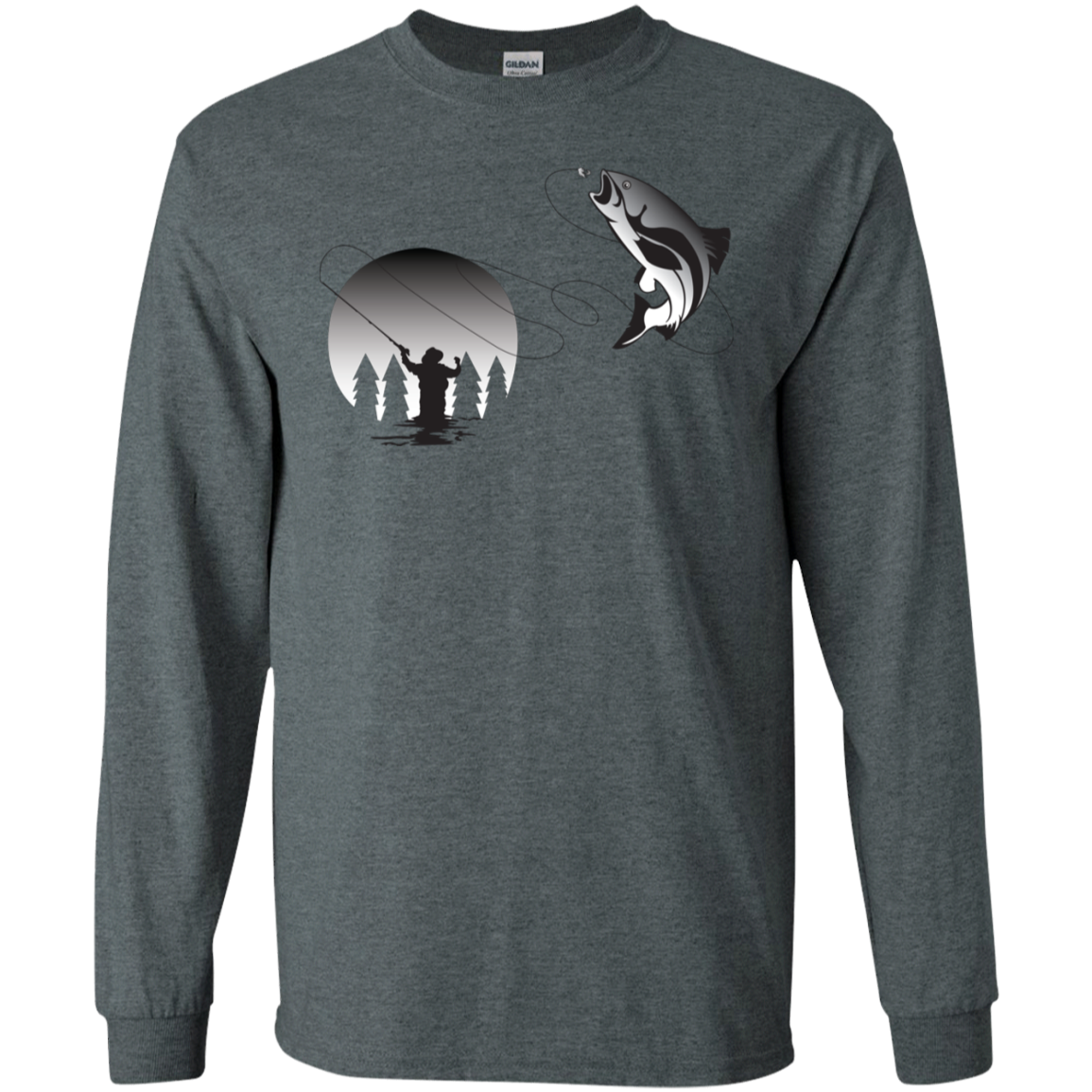 G240 Gildan LS Ultra Cotton T-Shirt F1