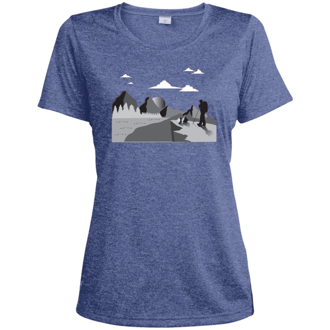 LST360 Sport-Tek Ladies' Heather Dri-Fit Moisture-Wicking T-Shirt Hiking