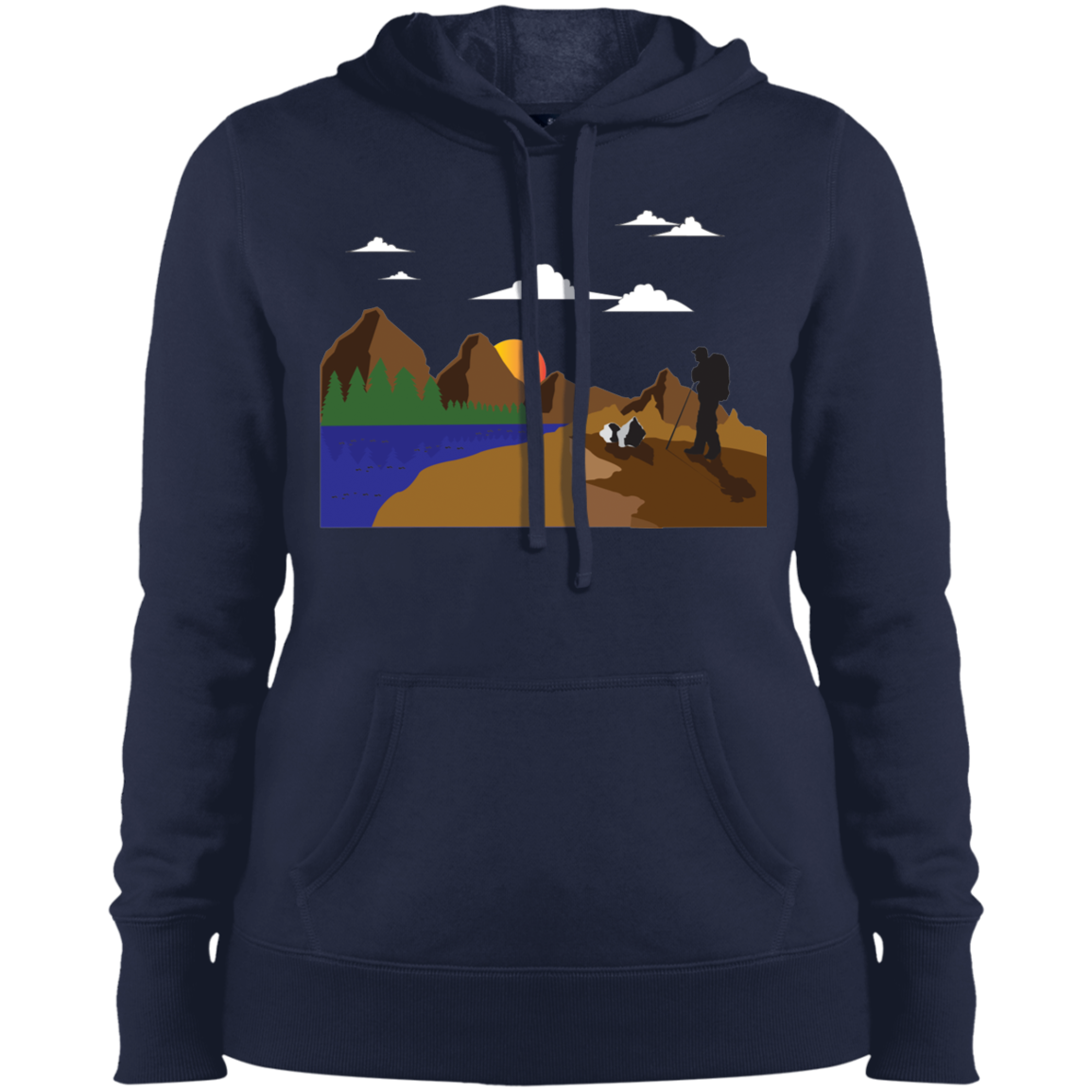 LST254 Sport-Tek Ladies' Pullover Hooded Sweatshirt Hiking