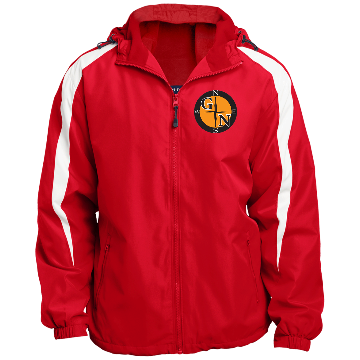 JST81 Sport-Tek Fleece Lined Colorblocked Hooded Jacket L3