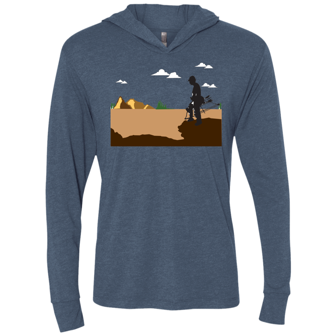 NL6021 Next Level Unisex Triblend LS Hooded T-Shirt