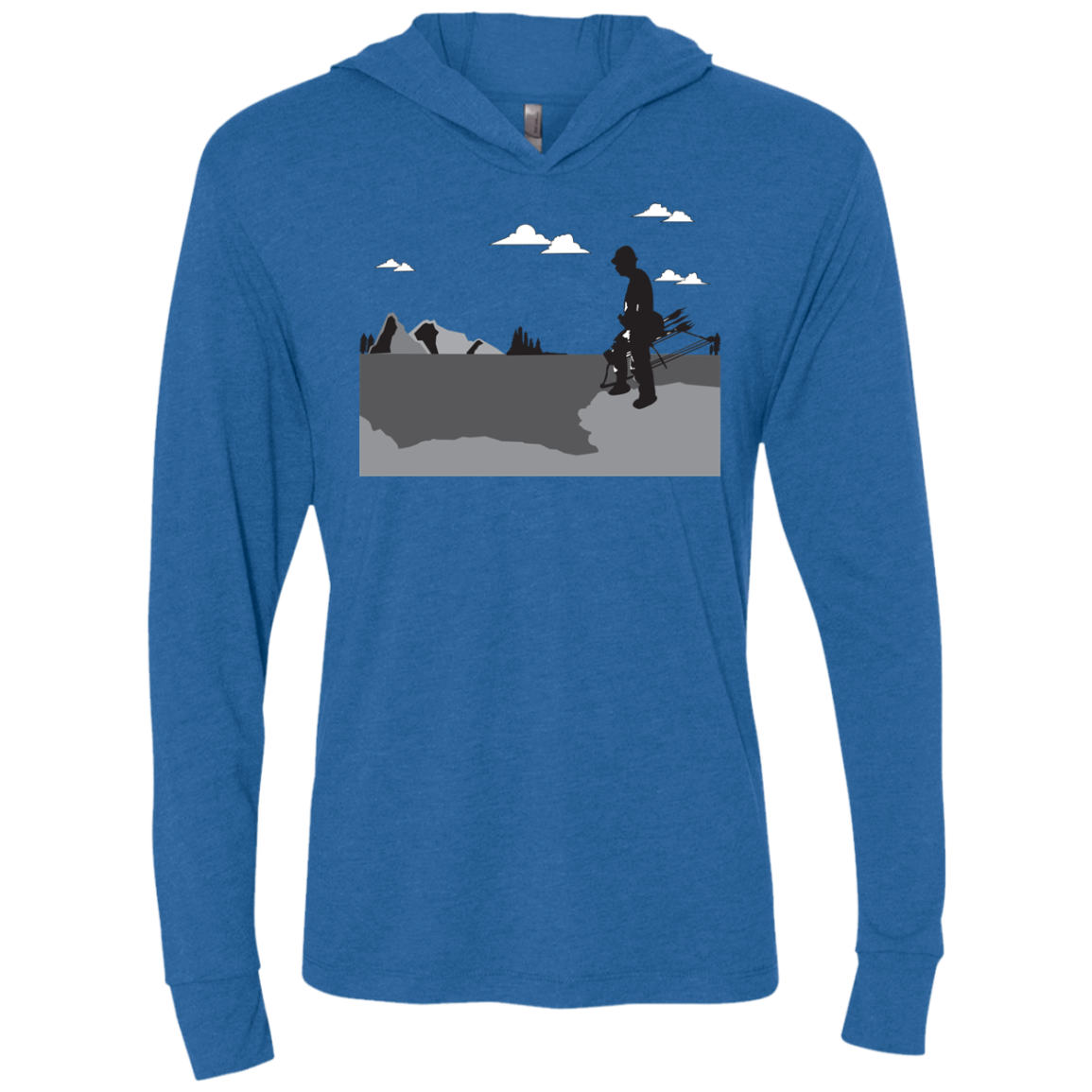 NL6021 Next Level Unisex Triblend LS Hooded T-Shirt A2