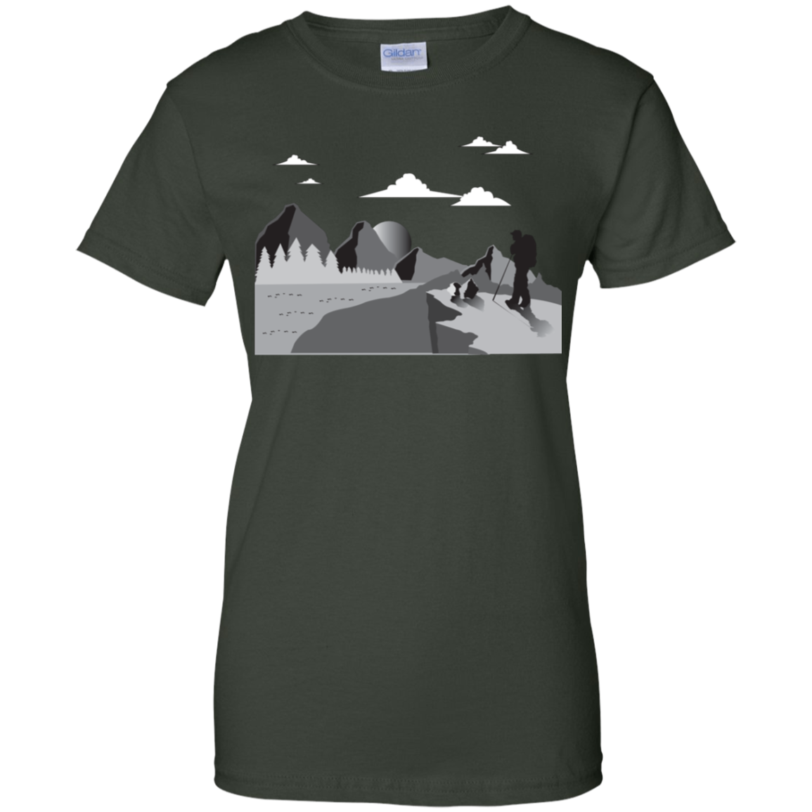 G200L Gildan Ladies' 100% Cotton T-Shirt Hiking