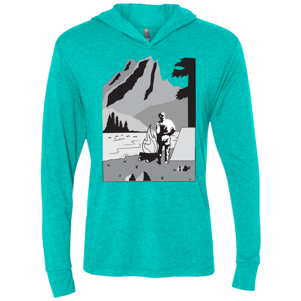 NL6021 Next Level Unisex Triblend LS Hooded T-Shirt C1