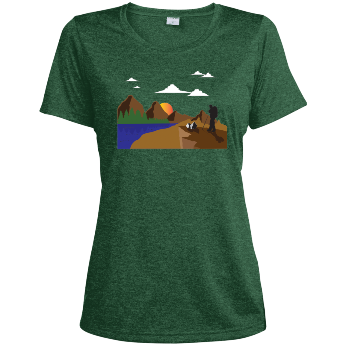 LST360 Sport-Tek Ladies' Heather Dri-Fit Moisture-Wicking T-Shirt Hiking