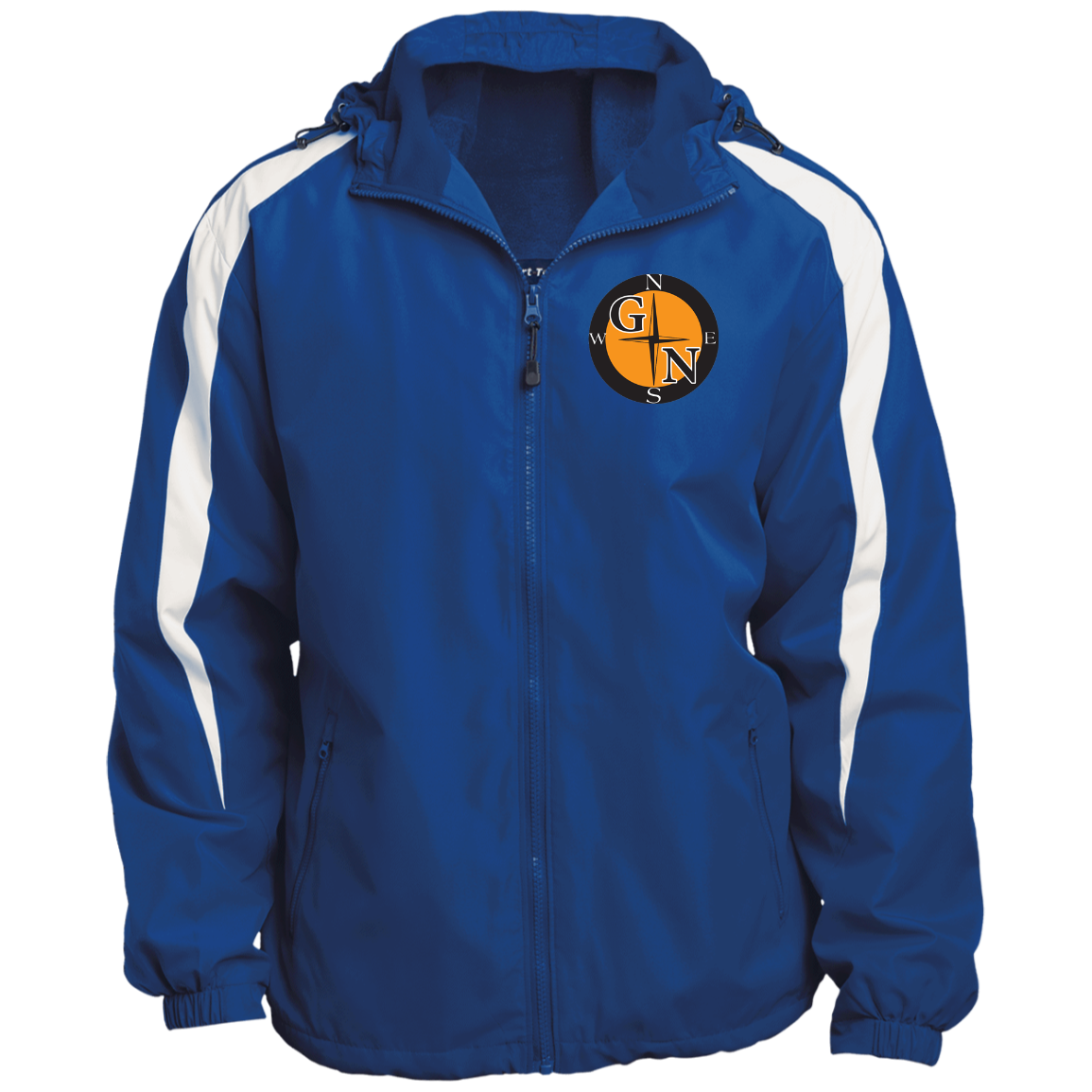 JST81 Sport-Tek Fleece Lined Colorblocked Hooded Jacket L3