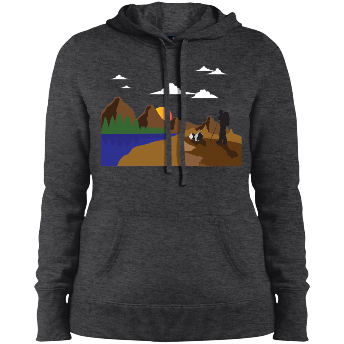 LST254 Sport-Tek Ladies' Pullover Hooded Sweatshirt Hiking