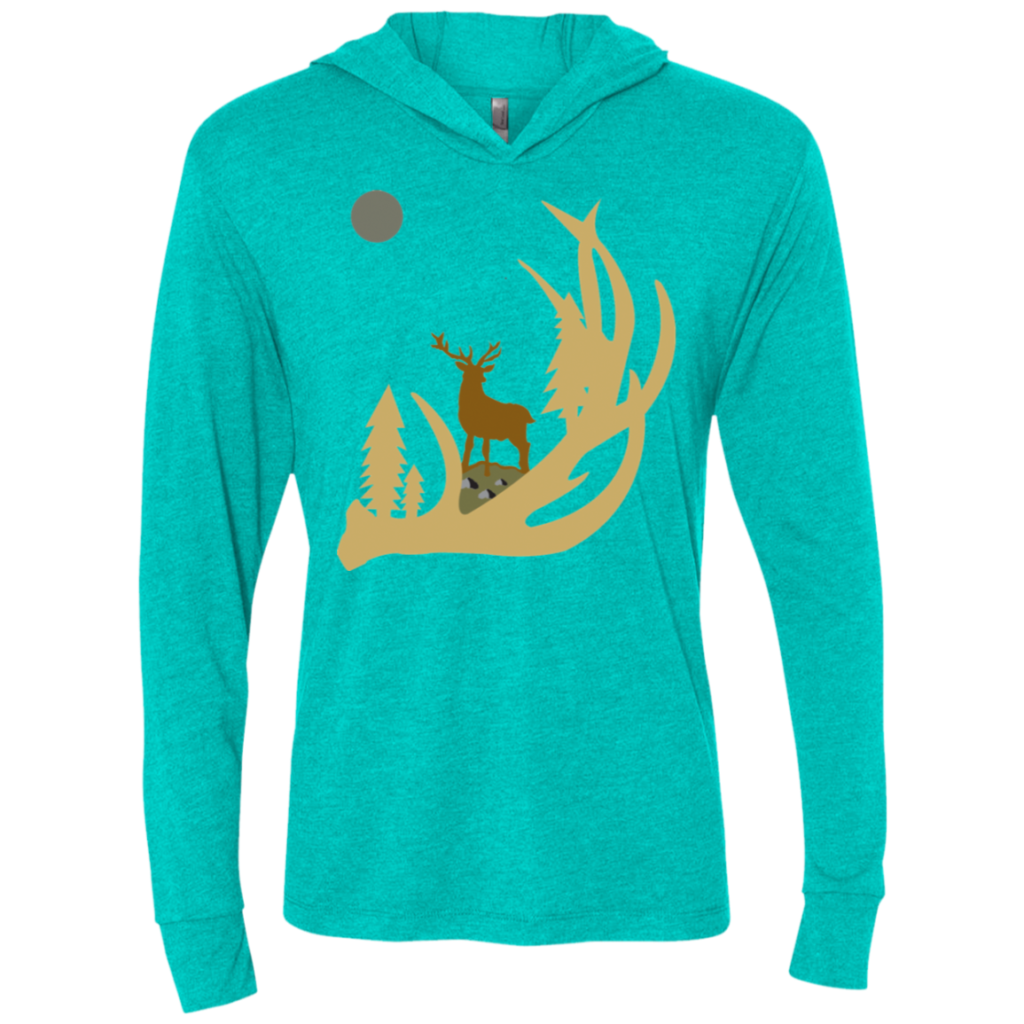 NL6021 Next Level Unisex Triblend LS Hooded T-Shirt