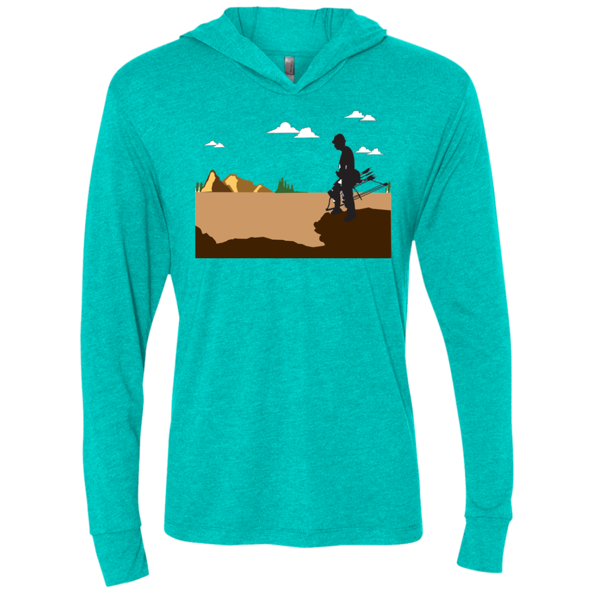 NL6021 Next Level Unisex Triblend LS Hooded T-Shirt