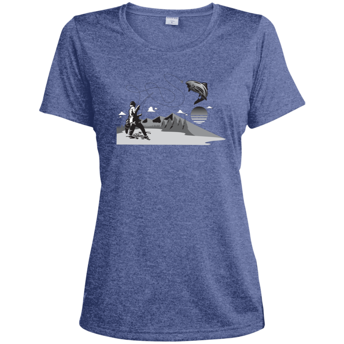 LST360 Sport-Tek Ladies' Heather Dri-Fit Moisture-Wicking T-Shirt F2