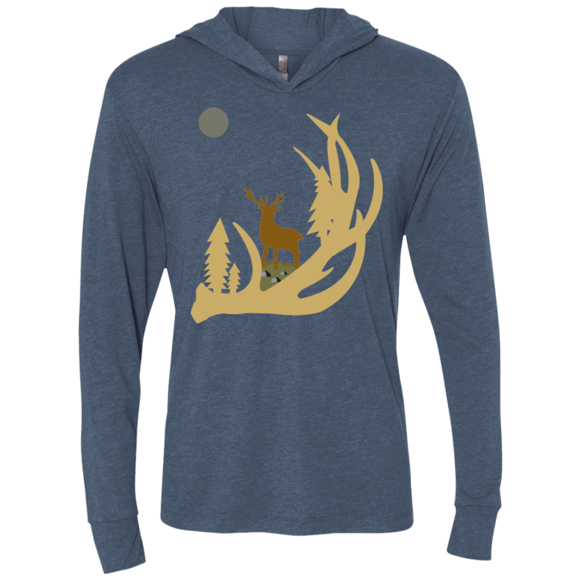 NL6021 Next Level Unisex Triblend LS Hooded T-Shirt