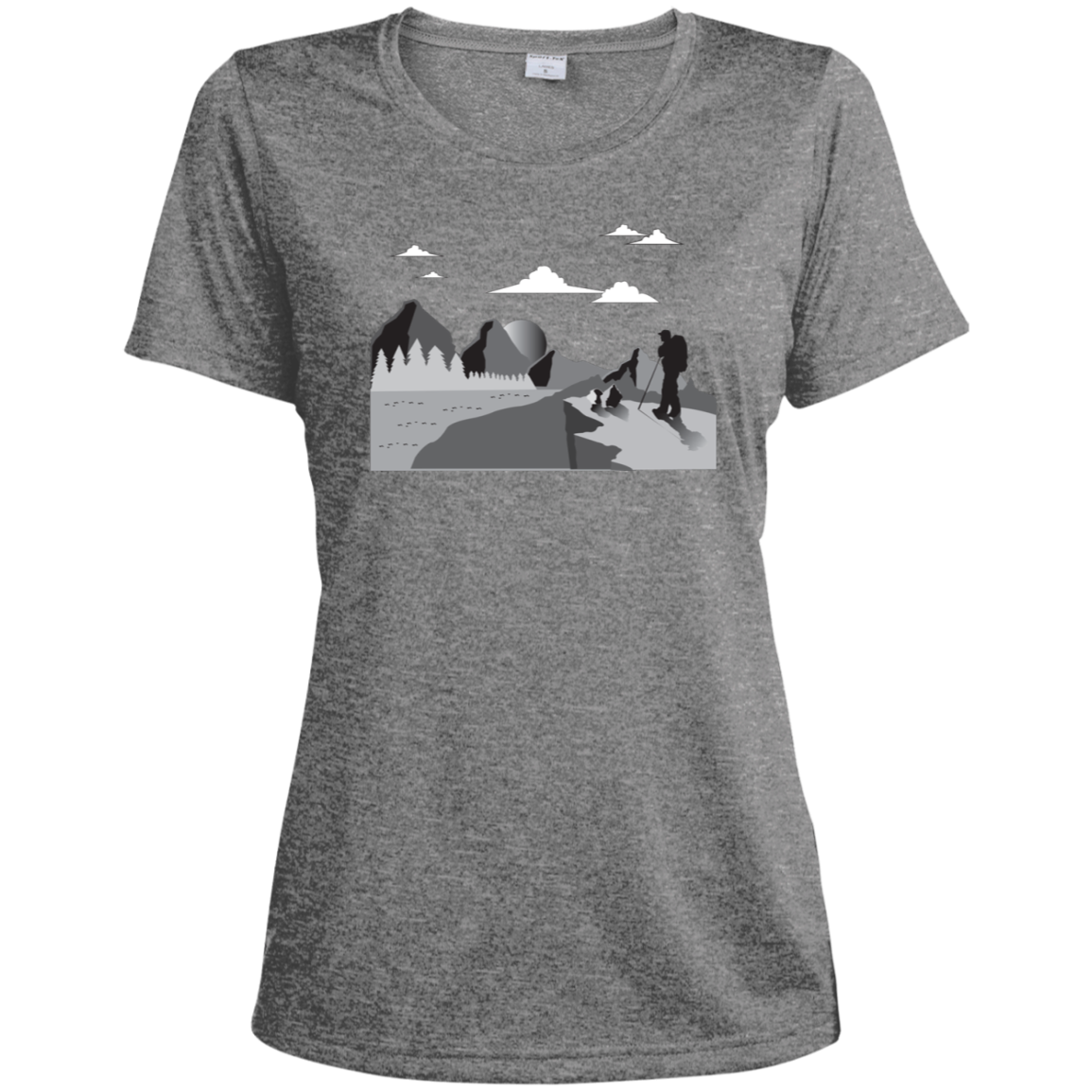 LST360 Sport-Tek Ladies' Heather Dri-Fit Moisture-Wicking T-Shirt Hiking