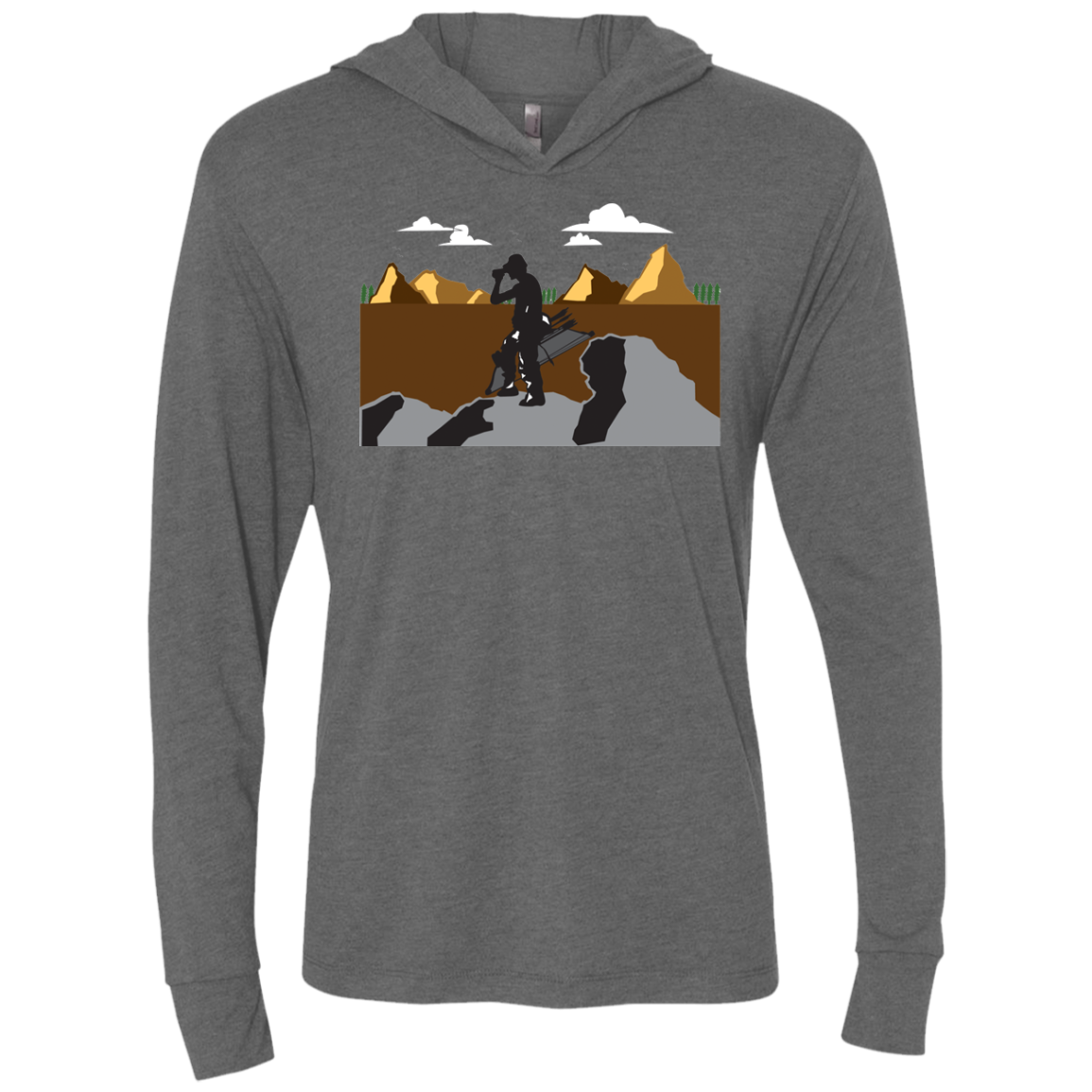 NL6021 Next Level Unisex Triblend LS Hooded T-Shirt A1