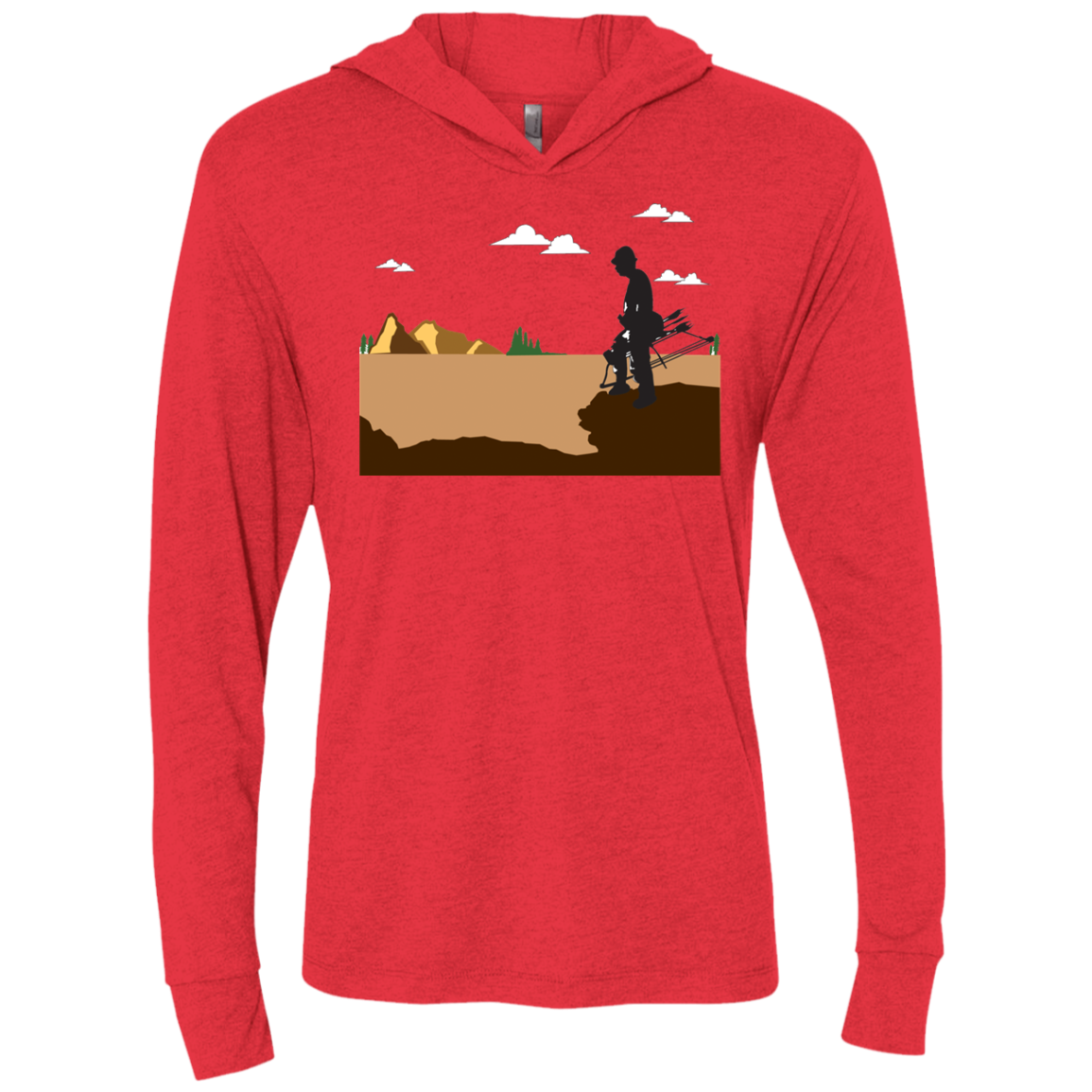 NL6021 Next Level Unisex Triblend LS Hooded T-Shirt