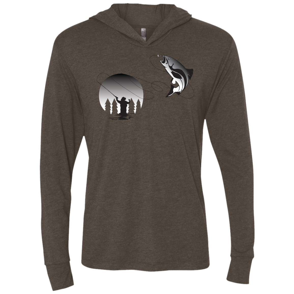 NL6021 Next Level Unisex Triblend LS Hooded T-Shirt F1