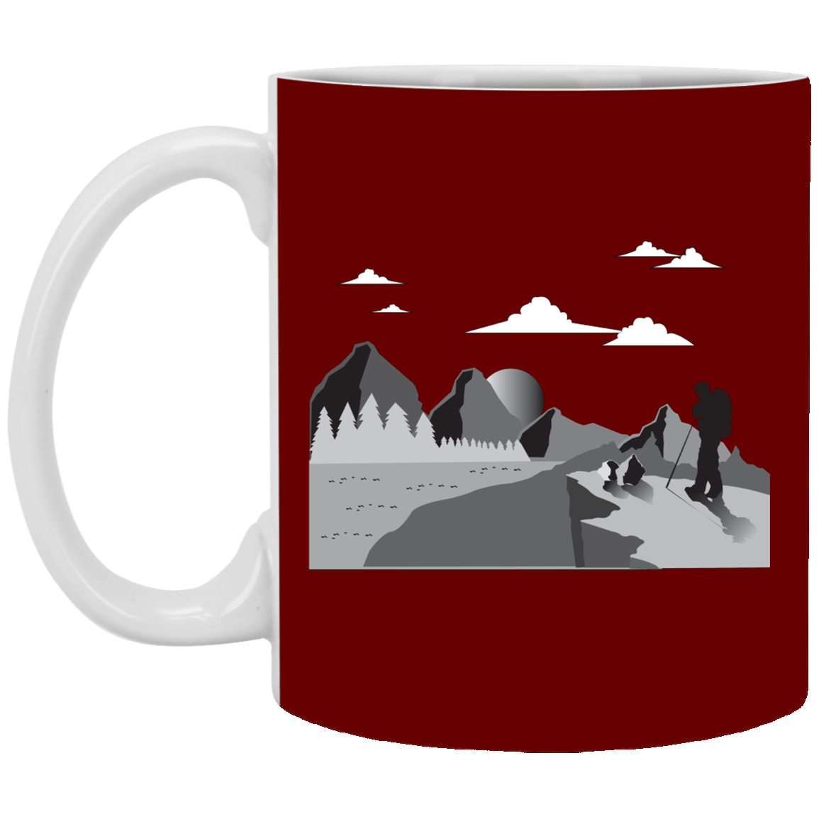 XP8434 11 oz. White Mug Hiking
