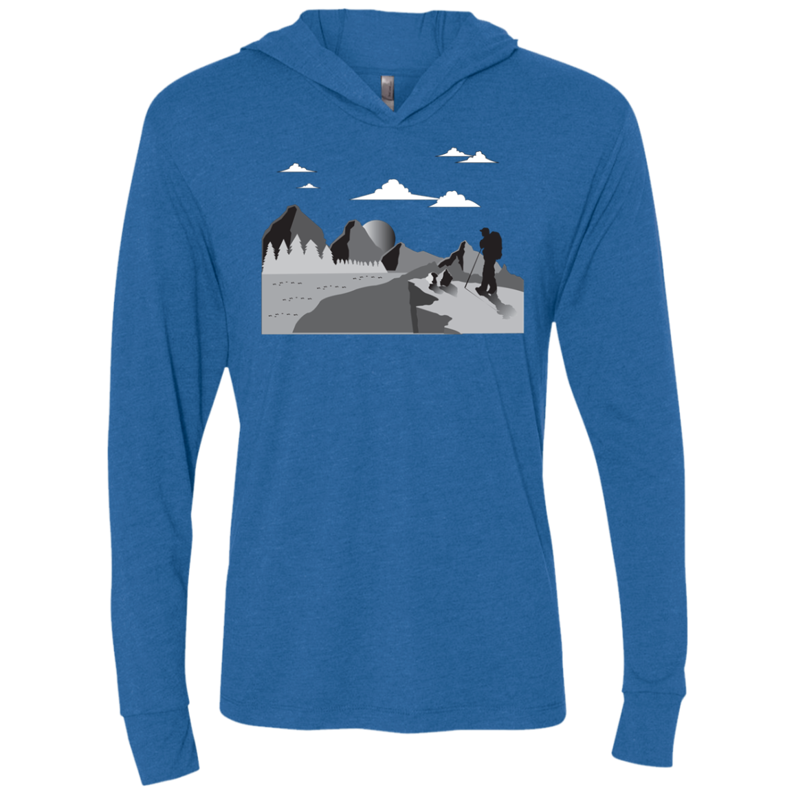 NL6021 Next Level Unisex Triblend LS Hooded T-Shirt Hiking