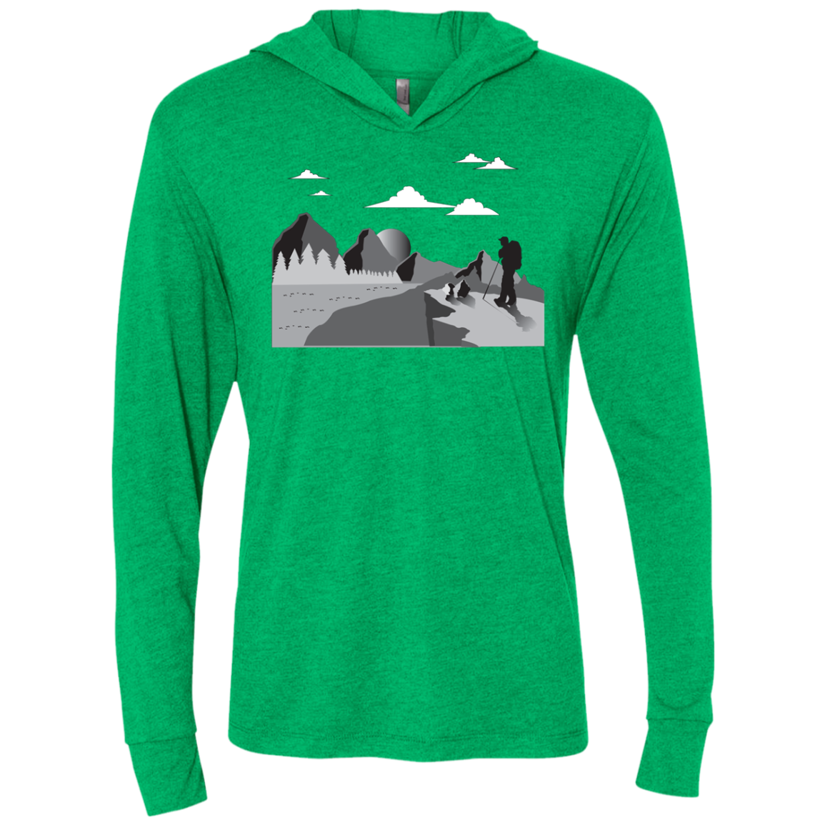 NL6021 Next Level Unisex Triblend LS Hooded T-Shirt Hiking