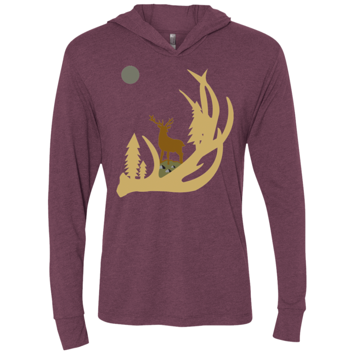 NL6021 Next Level Unisex Triblend LS Hooded T-Shirt