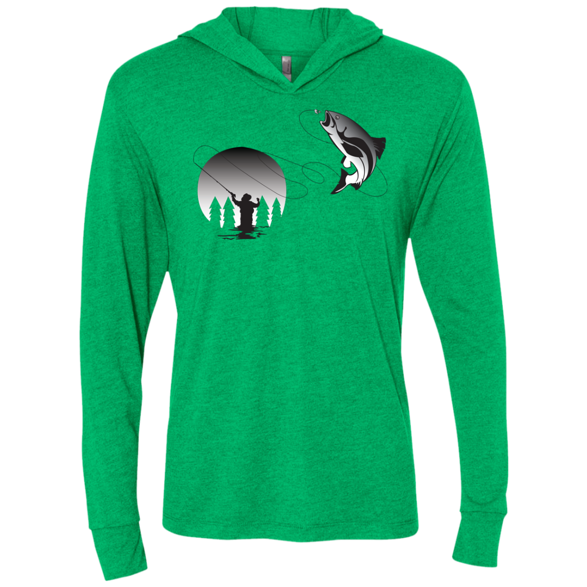 NL6021 Next Level Unisex Triblend LS Hooded T-Shirt F1