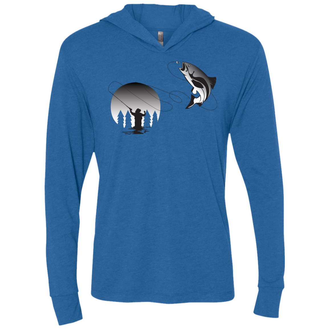 NL6021 Next Level Unisex Triblend LS Hooded T-Shirt F1