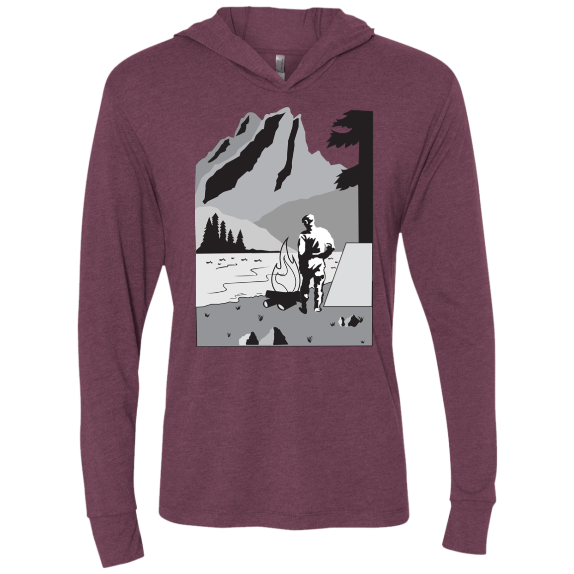 NL6021 Next Level Unisex Triblend LS Hooded T-Shirt C1