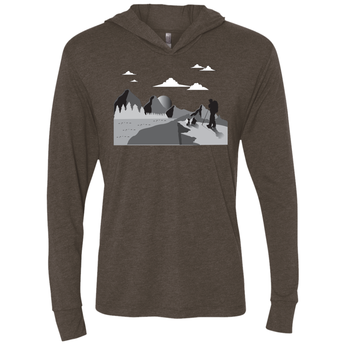 NL6021 Next Level Unisex Triblend LS Hooded T-Shirt Hiking