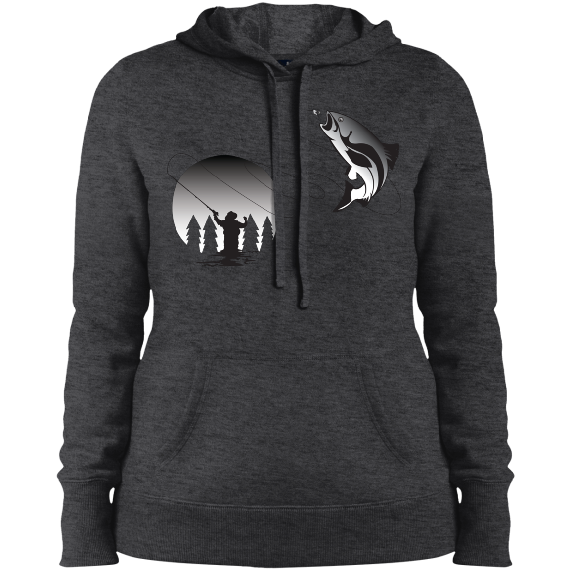 LST254 Sport-Tek Ladies' Pullover Hooded Sweatshirt F1